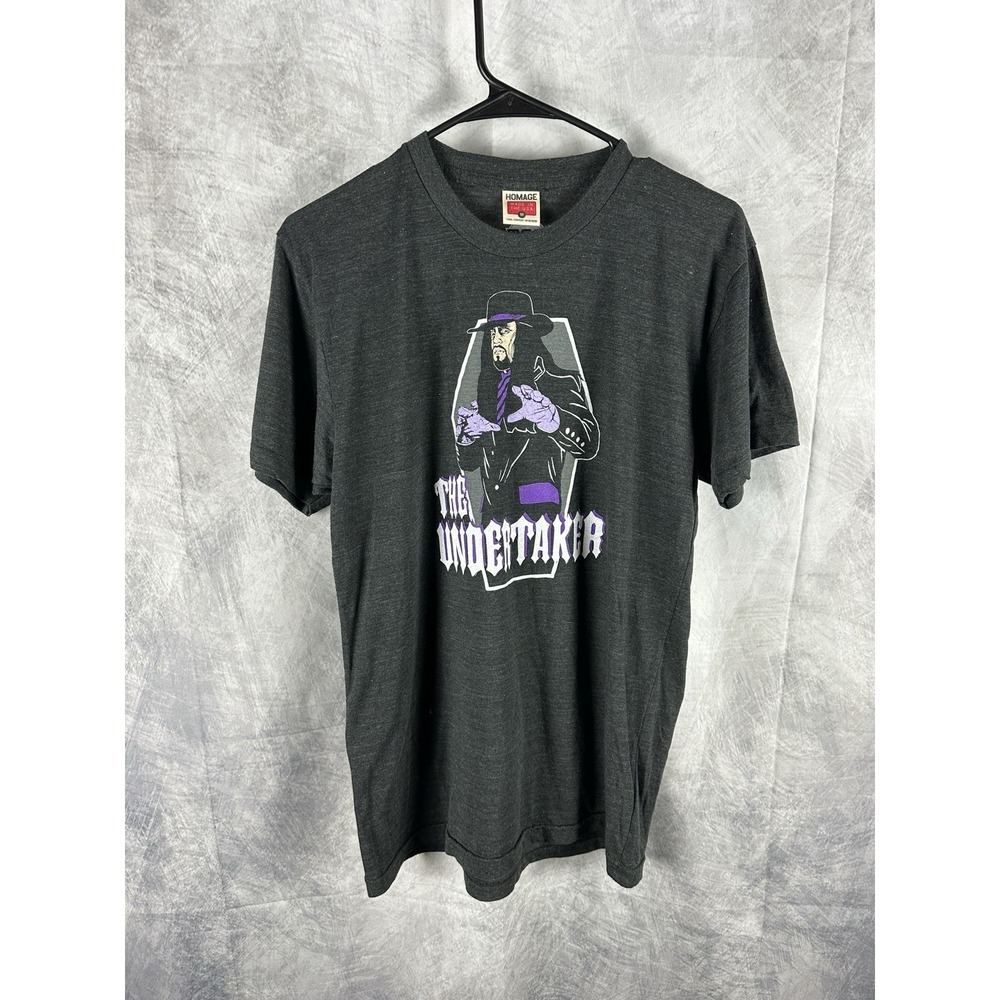 Homage The Undertaker WWF WWE Legends Graphic T Shirt Mens Sz Medium M Dark Gray